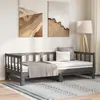 Image de vidaXL Lit coulissant sans matelas gris 2x(90x190) cm814666