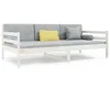 Image de vidaXL Lit de jour Blanc 80x200 cm Bois de pin massif