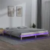 Image de vidaXL Cadre de lit à LED 160x200 cm bois massif