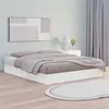 Image de vidaXL Cadre de lit Blanc 160x200 cm Bois massif