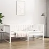 Image de vidaXL Lit de jour Blanc 90x200 cm Bois de pin massif