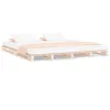 Image de vidaXL Cadre de lit 135x190 cm Bois de pin massif Double