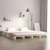 Image de vidaXL Lit de palette blanc 140x190 cm bois de pin massif