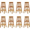 Image de vidaXL Vidaxl Tabourets De Bar 8 Pcs Bois Massif D'acacia
