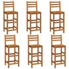 Image de vidaXL Vidaxl Tabourets De Bar 6 Pcs Bois Massif D'acacia