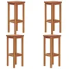 Image de vidaXL Vidaxl Tabourets De Bar 4 Pcs Bois Massif D'acacia
