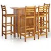 Image de Vidaxl Ensemble De Bar De Jardin 5 Pcs Bois D'acacia Solide