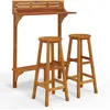Image de vidaXL Vidaxl Ensemble De Bar De Balcon 3 Pcs Bois D'acacia Massif