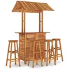 Image de vidaXL Vidaxl Ensemble De Bar De Jardin 5 Pcs Bois D'acacia Solide