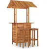 Image de vidaXL Vidaxl Ensemble De Bar De Jardin 3 Pcs Bois D'acacia Solide