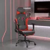 Image de vidaXL Chaise de jeu de massage avec repose-pied Noir&Rouge Similicuir