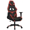 Image de vidaXL Vidaxl Chaise De Jeu De Massage Avec Repose-Pied Noir&rouge Similicuir