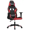 Image de vidaXL Chaise de jeu de massage Noir et rouge Similicuir