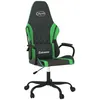 Image de vidaXL Chaise de jeu de massage Noir et vert Similicuir