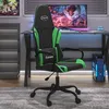 Image de vidaXL Vidaxl Chaise De Jeu De Massage Noir Et Vert Similicuir