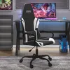 Image de vidaXL Vidaxl Chaise De Jeu De Massage Noir Et Blanc Similicuir