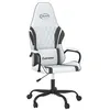 Image de vidaXL Chaise de jeu de massage Blanc et noir Similicuir
