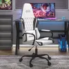 Image de vidaXL Vidaxl Chaise De Jeu De Massage Blanc Et Noir Similicuir
