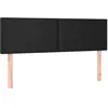 Image de vidaXL Têtes De Lit 2 Pièces Noir Similicuir 72 X 5 X 78/88 Cm Hauteur Réglable Durable Et Élégant