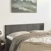 Image de vidaXL Têtes de lit 2 pcs Gris foncé 72x5x78/88 cm Velours