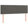 Image de vidaXL TÃªtes de lit 2 pcs Gris foncÃ© 72x5x78/88 cm Velours