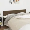 Image de vidaXL Têtes de lit 2 pcs Marron Foncé 80x5x78/88 cm Tissu345807
