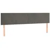 Image de vidaXL TÃªtes de lit 2 pcs Gris foncÃ© 80x5x78/88 cm Velours
