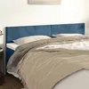 Image de vidaXL Têtes de lit 2 pcs Bleu foncé 80x5x78/88 cm Velours