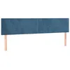 Image de vidaXL TÃªtes de lit 2 pcs Bleu foncÃ© 80x5x78/88 cm Velours