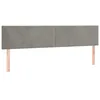 Image de vidaXL TÃªtes de lit 2 pcs Gris clair 100x5x78/88 cm Velours