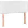 Image de vidaXL Vidaxl Tête De Lit Blanc 100x5x78/88 Cm Similicuir