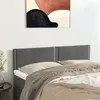 Image de vidaXL Têtes de lit 2 pcs Gris foncé 72x5x78/88 cm Velours