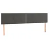 Image de vidaXL TÃªtes de lit 2 pcs Gris foncÃ© 80x5x78/88 cm Velours
