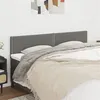 Image de vidaXL Têtes de lit 2 pcs Gris foncé 90x5x78/88 cm Tissu
