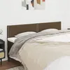 Image de vidaXL Têtes de lit 2 pcs Marron Foncé 90x5x78/88 cm Tissu