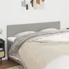 Image de vidaXL Têtes de lit 2 pcs Gris clair 100x5x78/88 cm Tissu