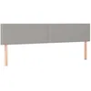 Image de vidaXL TÃªtes de lit 2 pcs Gris clair 100x5x78/88 cm Tissu