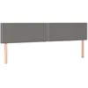 Image de vidaXL TÃªtes de lit 2 pcs Gris foncÃ© 100x5x78/88 cm Tissu