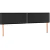 Image de vidaXL TÃªtes de lit 2 pcs Noir 100x5x78/88 cm Similicuir