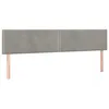 Image de vidaXL TÃªtes de lit 2 pcs Gris clair 100x5x78/88 cm Velours