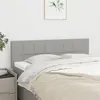 Image de vidaXL Têtes de lit 2 pcs Gris clair 72x5x78/88 cm Tissu346046