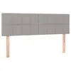 Image de vidaXL TÃªtes de lit 2 pcs Gris clair 72x5x78/88 cm Tissu