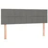 Image de vidaXL TÃªtes de lit 2 pcs Gris foncÃ© 72x5x78/88 cm Tissu