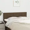 Image de vidaXL Têtes de lit 2 pcs Marron foncé 72x5x78/88 cm Tissu