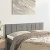 Image de vidaXL Têtes de lit 2 pcs Gris clair 72x5x78/88 cm Velours