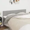 Image de vidaXL TÃªtes de lit 2 pcs Gris clair 90x5x78/88 cm Tissu