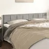 Image de vidaXL Têtes de lit 2 pcs Gris clair 90x5x78/88 cm Velours