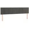 Image de vidaXL TÃªtes de lit 2 pcs Gris foncÃ© 100x5x78/88 cm Velours