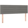 Image de vidaXL TÃªtes de lit 2 pcs Gris foncÃ© 72x5x78/88 cm Tissu