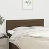 Image de vidaXL Têtes de lit 2 pcs Marron foncé 72x5x78/88 cm Tissu346147